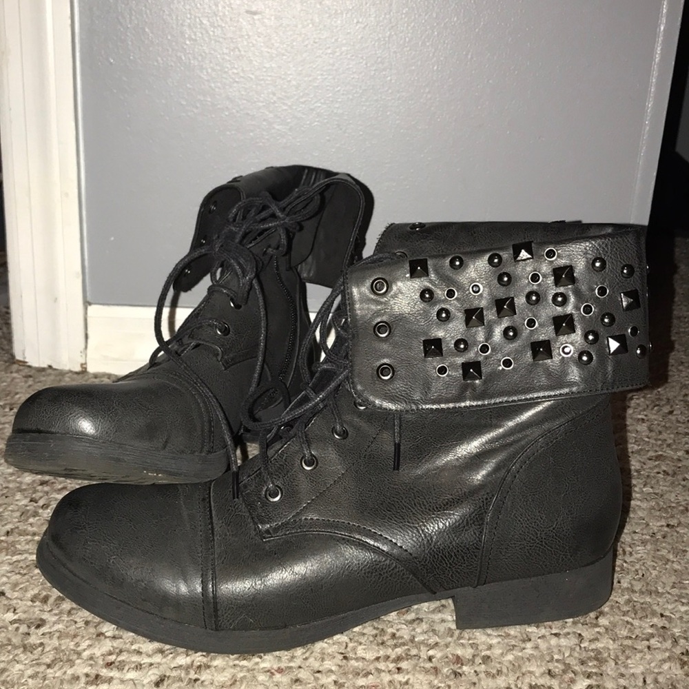 Grey COMBAT BOOTS